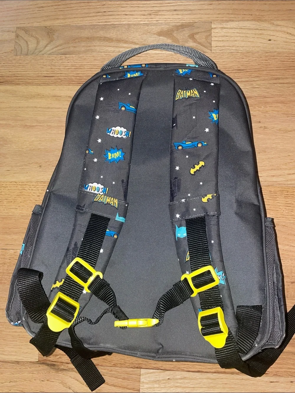 Kids Batman Print Gray & Blue Backpack - Unbranded
